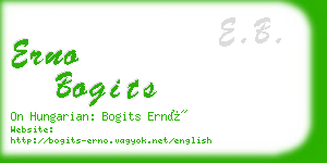 erno bogits business card